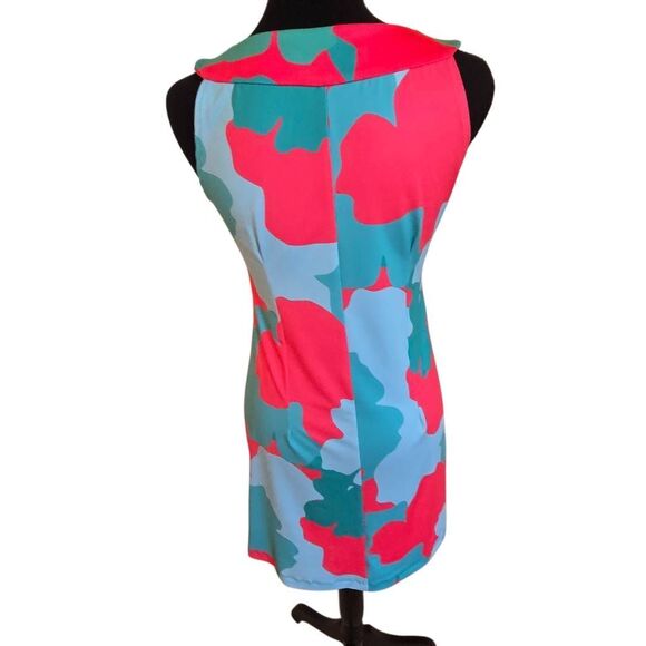 Katherine Way Womens Lightweight Sleeveless Stretch Shift Dress Multicolor XS - Picture 4 of 9